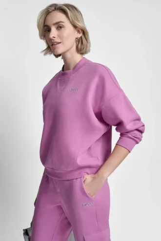 Bluza z polaru z metalicznym logo w bąbelki