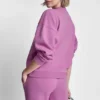 Bluza z polaru z metalicznym logo w bąbelki