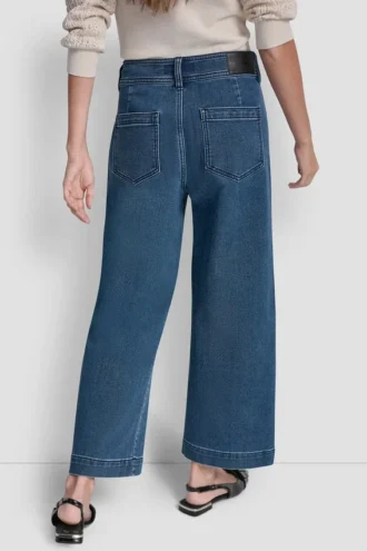 Indigo Frotte Krótkie legginsy z szerokimi nogawkami