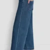 Indigo Frotte Krótkie legginsy z szerokimi nogawkami