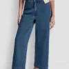 Indigo Frotte Krótkie legginsy z szerokimi nogawkami