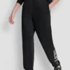 Joggersy DKNY 1989 z logo z kryształkami