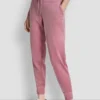 Joggersy slim fit z welurowym haftowanym logo