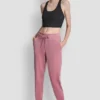 Joggersy slim fit z welurowym haftowanym logo