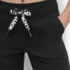 Joggersy z wysokim stanem, dwukolorowym logo i sznurkiem