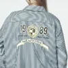 Koszula w paski z logo 1989 zapinana na guziki