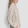 Koszula z przodu zapinana na guziki z mieszanki lnu