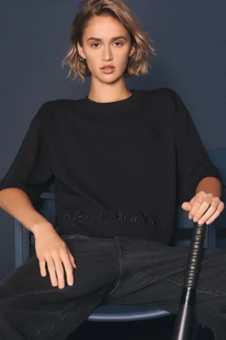 Krótki T-shirt DKNY X Yankees