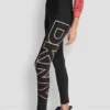 Legginsy z wysokim stanem, efektem ombré i logo, o długości 7/8
