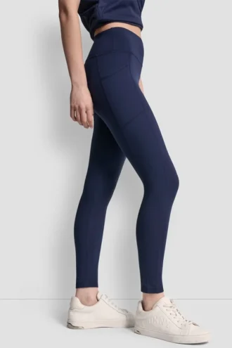 Legginsy z wysokim stanem i logo o długości 7/8