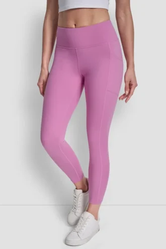 Legginsy z wysokim stanem i logo o długości 7/8
