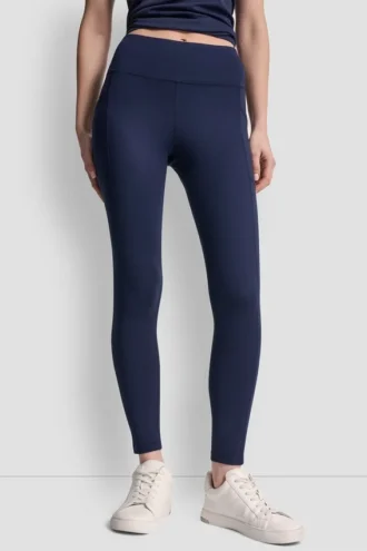 Legginsy z wysokim stanem i logo o długości 7/8