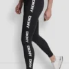 Legginsy z wysokim stanem i logo, o długości 7/8