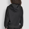 Luźna bluza z kapturem z logo z cyrkoniami na rękawach