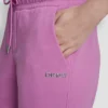 Metaliczne joggersy dresowe z logo w stylu cargo o dopasowanym kroju