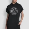 Mini sukienka z kapturem i logo Collegiate Medallion