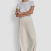 Spodnie z szerokimi nogawkami w paski z cekinami
