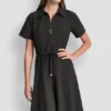Sukienka koszulowa midi o kroju fit & flare