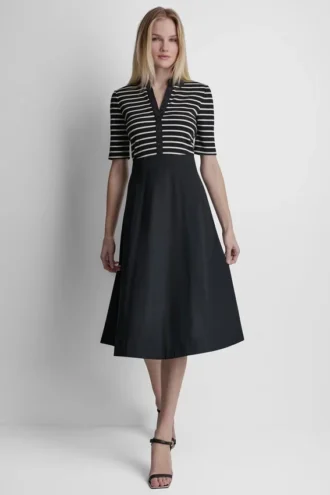 Sukienka koszulowa midi o kroju fit & flare