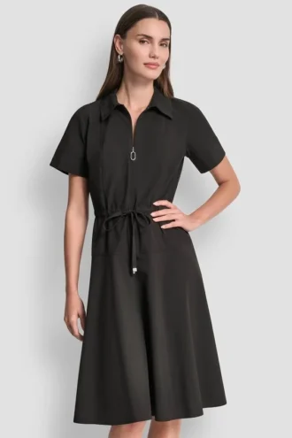 Sukienka koszulowa midi o kroju fit & flare