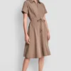 Sukienka koszulowa midi o kroju fit & flare