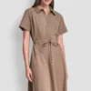 Sukienka koszulowa midi o kroju fit & flare