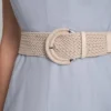 Sukienka midi z mieszanki lnu o kroju fit & flare