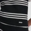 Sweter w paski z rękawami do łokci