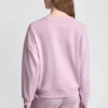 Sweter z dekoltem w serek i metalicznym logo