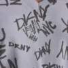 Sweter z dekoltem w serek i nadrukiem logo
