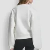 Sweter z długimi rękawami, miękkim materiałem typu scuba i logo