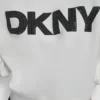 Sweter z długimi rękawami, miękkim materiałem typu scuba i logo