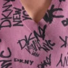 Sweter z nadrukiem logo i dekoltem w serek