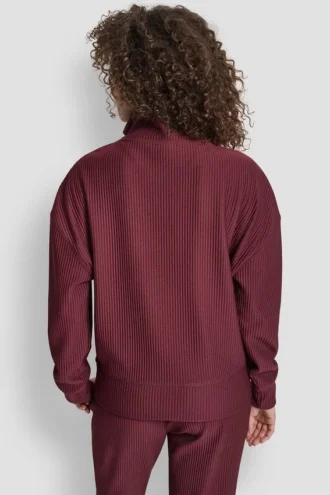 Sweter z półzamkiem i stójką z dzianiny Tech Ottoman