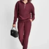 Sweter z półzamkiem i stójką z dzianiny Tech Ottoman