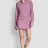 Sweter z raglanowymi rękawami i półsuwakiem w stylu Spacedye