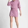 Sweter z raglanowymi rękawami i półsuwakiem w stylu Spacedye