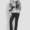 Swetr oversize z intarsją