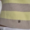 Swetr polo bez rękawów w paski