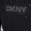 Swetr z długim rękawem i brokatowym logo