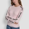 Swetry z długimi rękawami i wykończeniem z logo