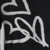 Swetry z krótkimi rękawami i graffiti w kształcie serca