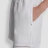 Szorty z wysokim stanem z mieszanki lnu
