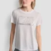 T-shirt DKNY Jeans z logo Stack z Cyrkoniami