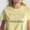 T-shirt DKNY Jeans z logo Stack z Cyrkoniami