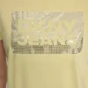 T-shirt DKNY Jeans z logo Stack z Cyrkoniami