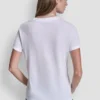 T-shirt DKNY Jeans z warstwowym logo z Cyrkoniami