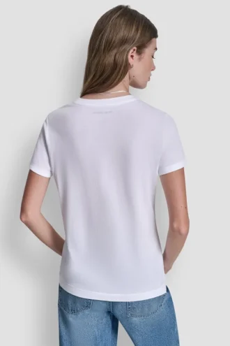 T-shirt DKNY Jeans z warstwowym logo z Cyrkoniami