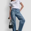 T-shirt DKNY Jeans z warstwowym logo z Cyrkoniami