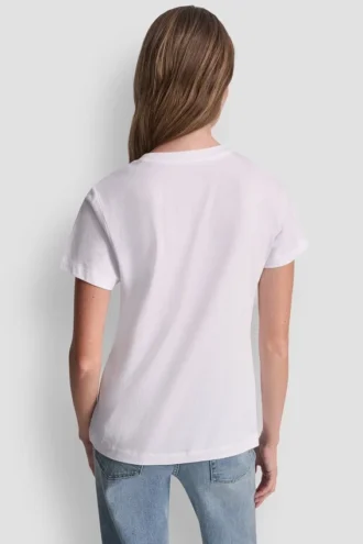 T-shirt DKNY z graffiti z Cyrkoniami